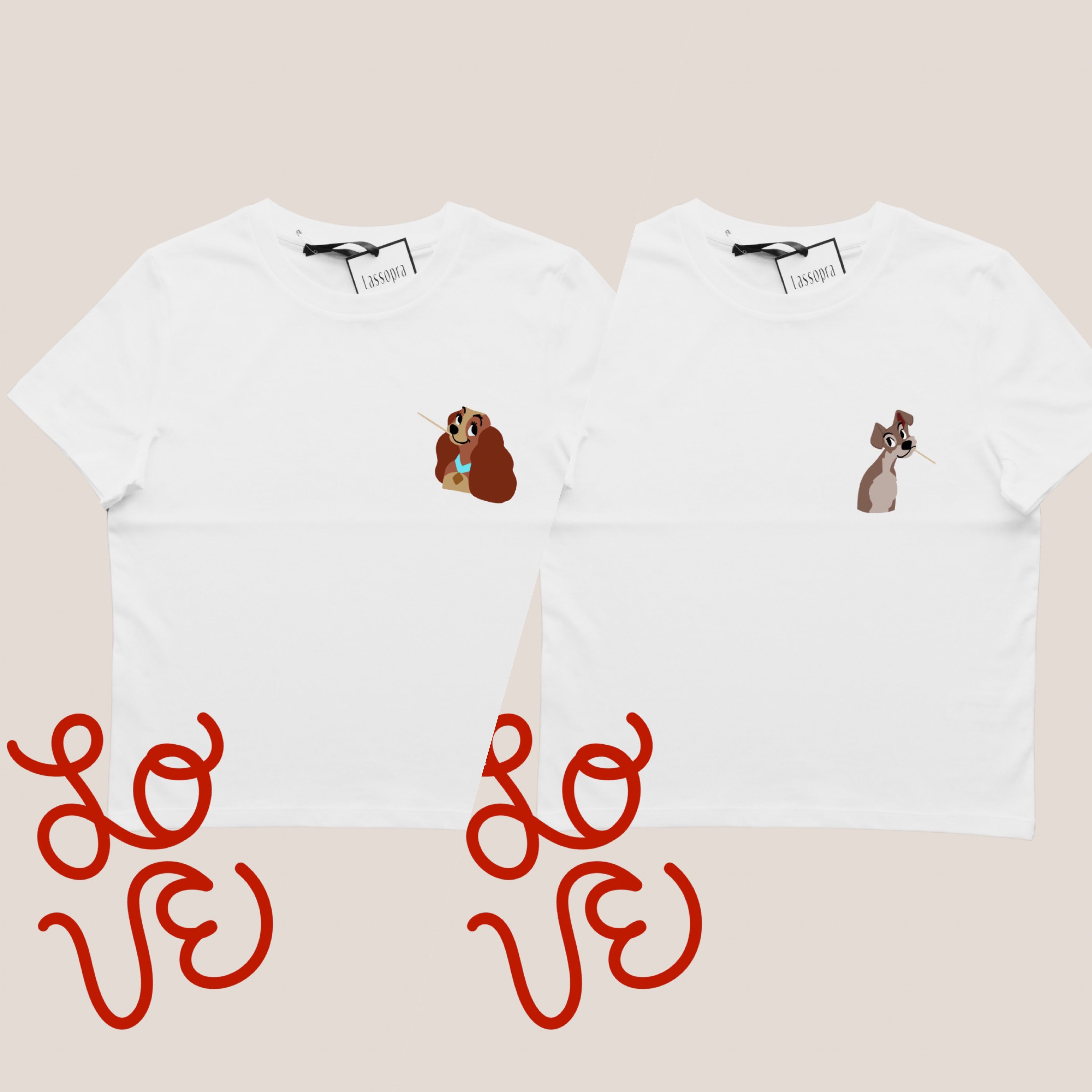 Coppia di t-shirt Lilli e il Vagabondo